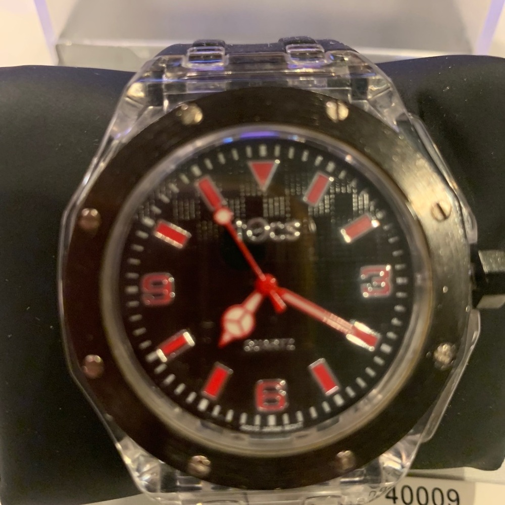 “TOCS” men’s black with round bezel watch - Picture 8 of 8